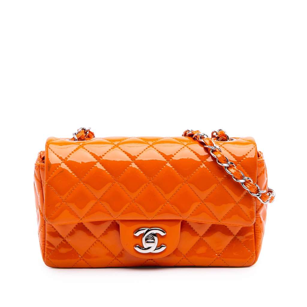 Chanel Mini Rectangular Classic Patent Single Flap