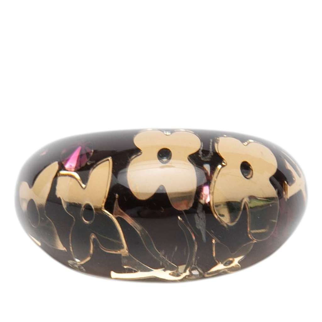 Louis Vuitton Resin and Crystal Monogram Inclusion Ring