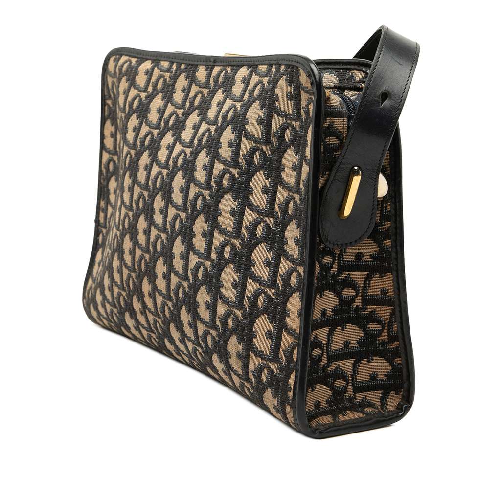 Dior Diorissimo Trotter Canvas Shoulder Bag Blue Canvas Very good condition - Back View