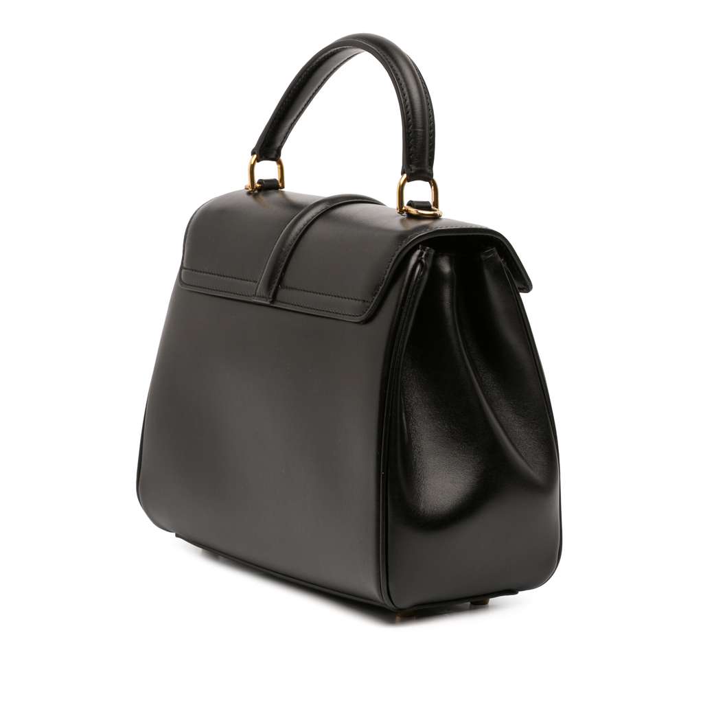 Celine Small Leather 16 Satchel Black Leather Never worn - Back View