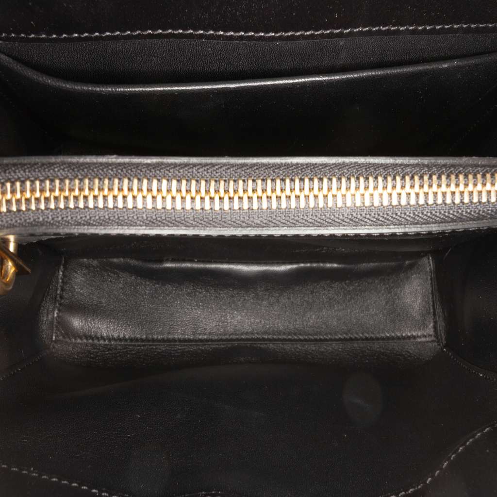 Celine Small Leather 16 Satchel Black Leather Never worn - Model View