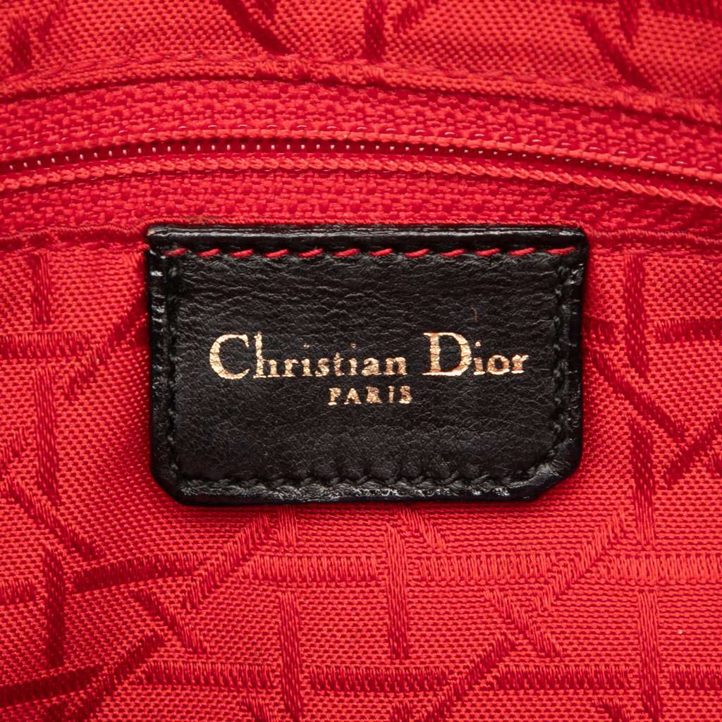 Dior Medium Lambskin Cannage Lady Dior Black Leather Never worn - Box View