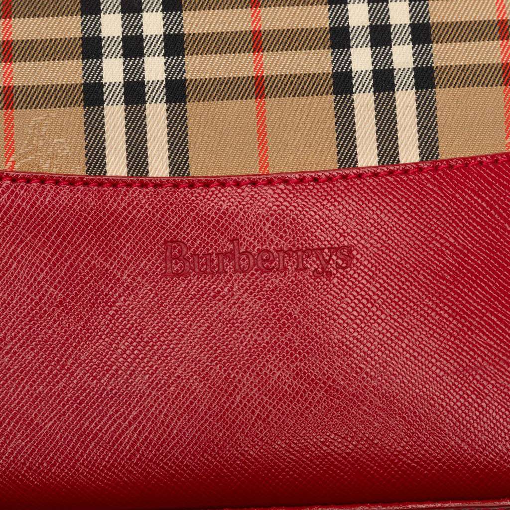 Burberry Haymarket Check Canvas Tote Beige Canvas Never worn - Box View