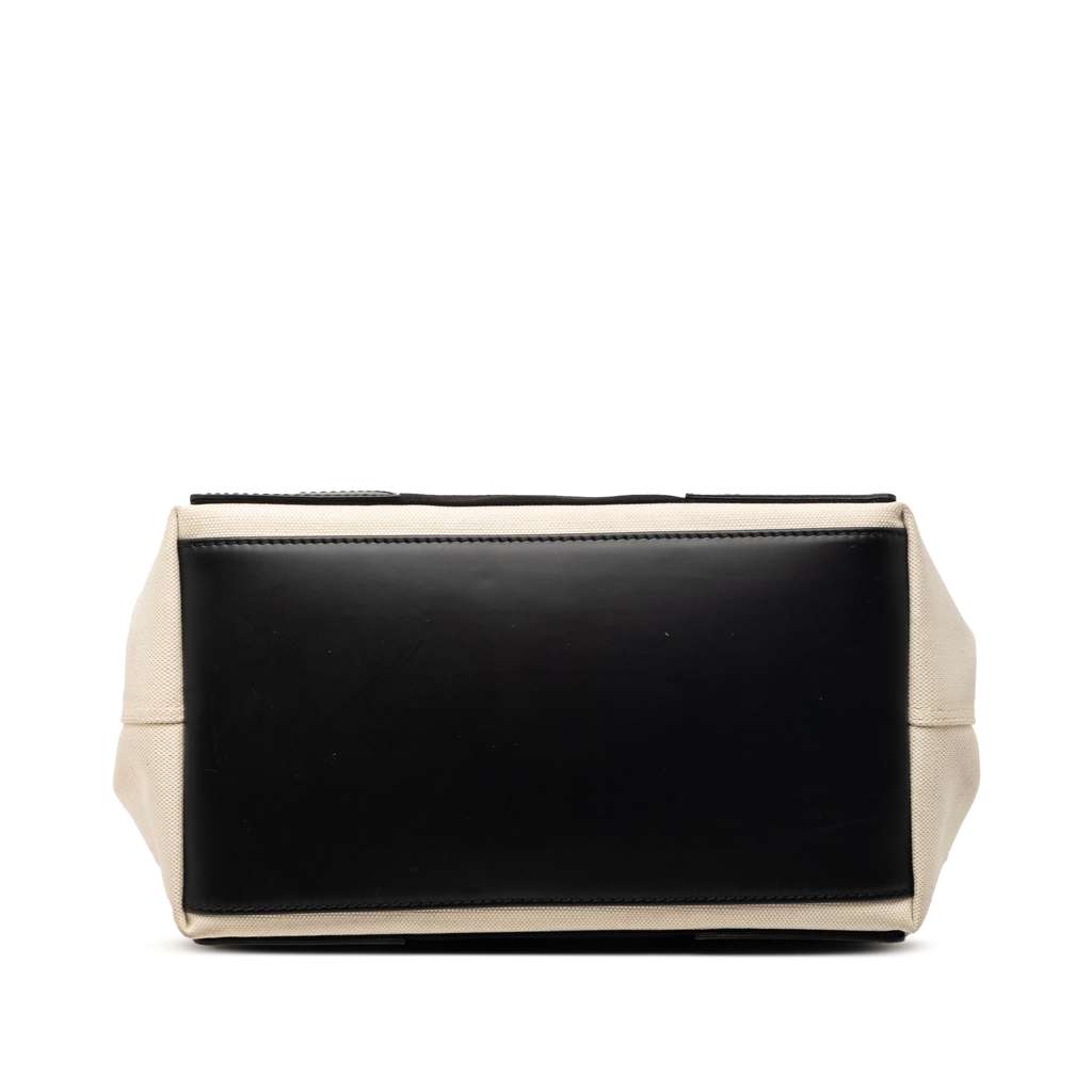 Balenciaga Canvas Navy Cabas Tote S White Canvas Never worn - Inside View