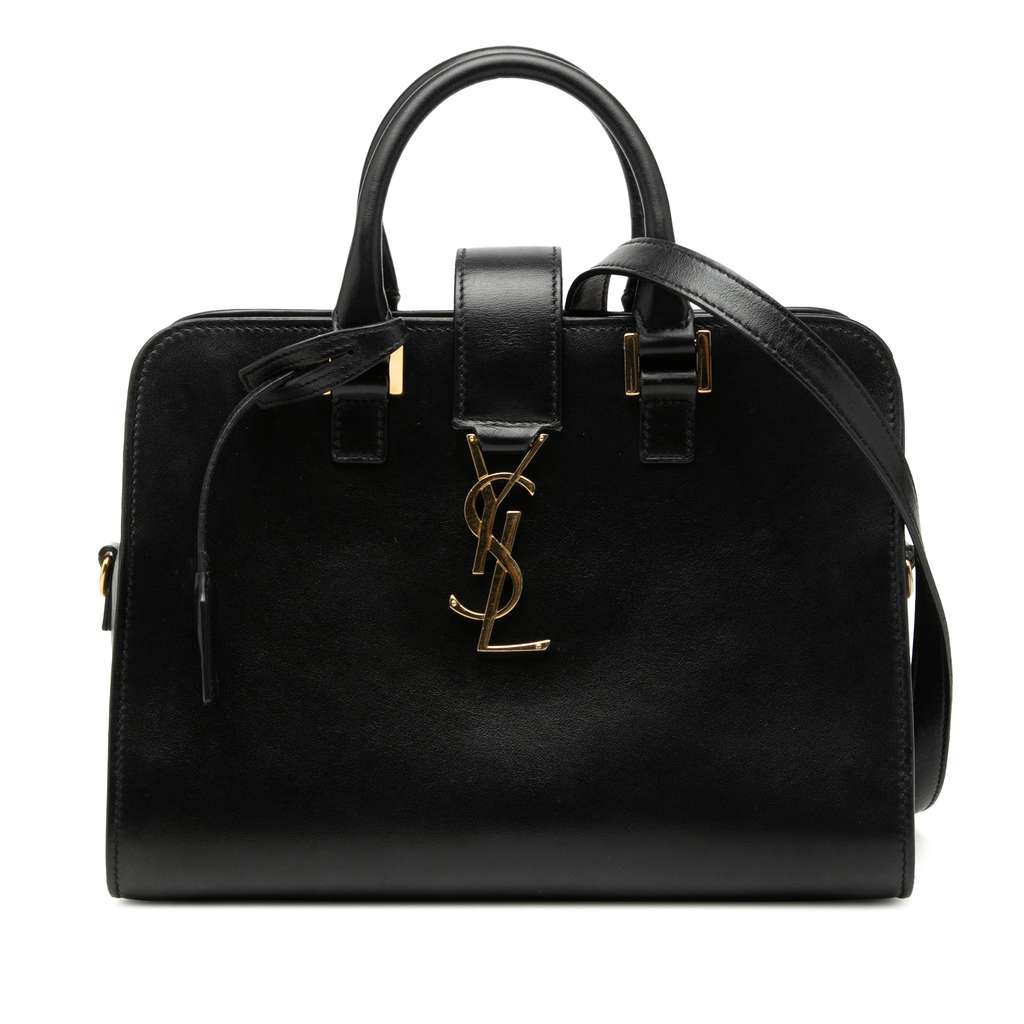 Saint Laurent Baby Leather Monogram Cabas Satchel