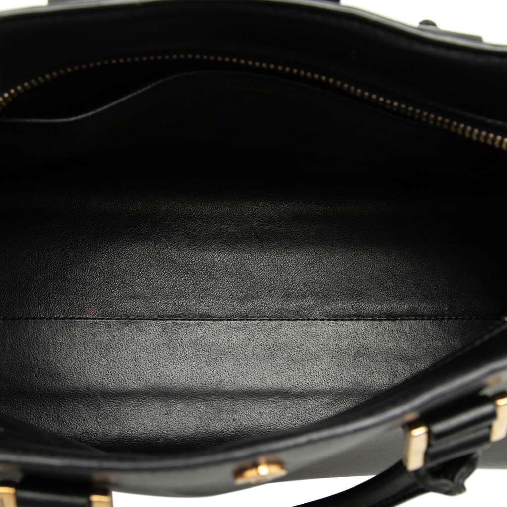 Saint Laurent Baby Leather Monogram Cabas Satchel Black Leather Never worn - Model View