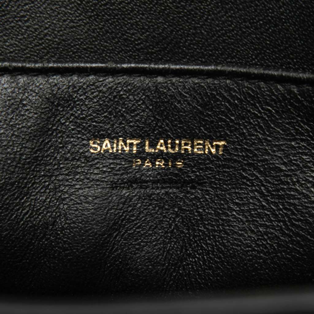Saint Laurent Baby Leather Monogram Cabas Satchel Black Leather Never worn - Box View
