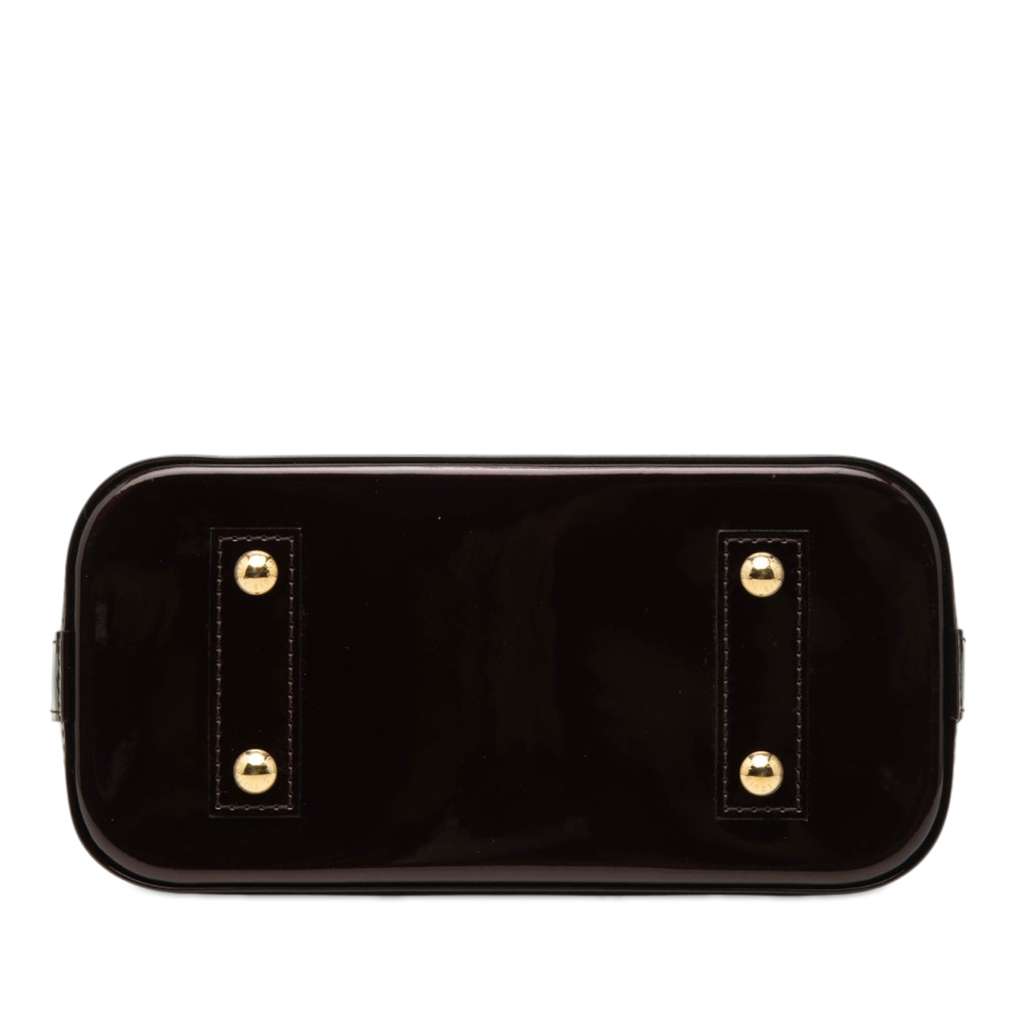 Louis Vuitton Monogram Rayures Vernis Alma BB Purple Leather Never worn - Inside View