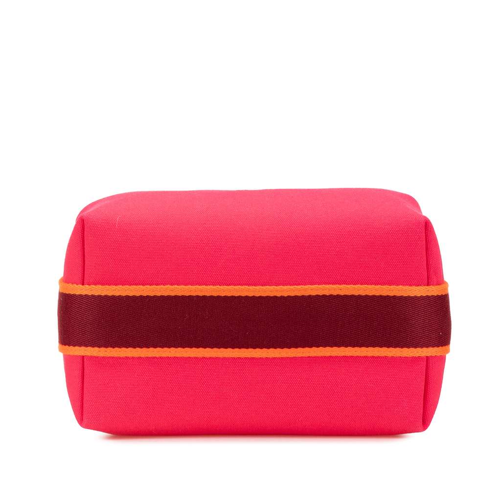 Hermès Small Toile Bride A Brac Case Pink Canvas Never worn - Inside View