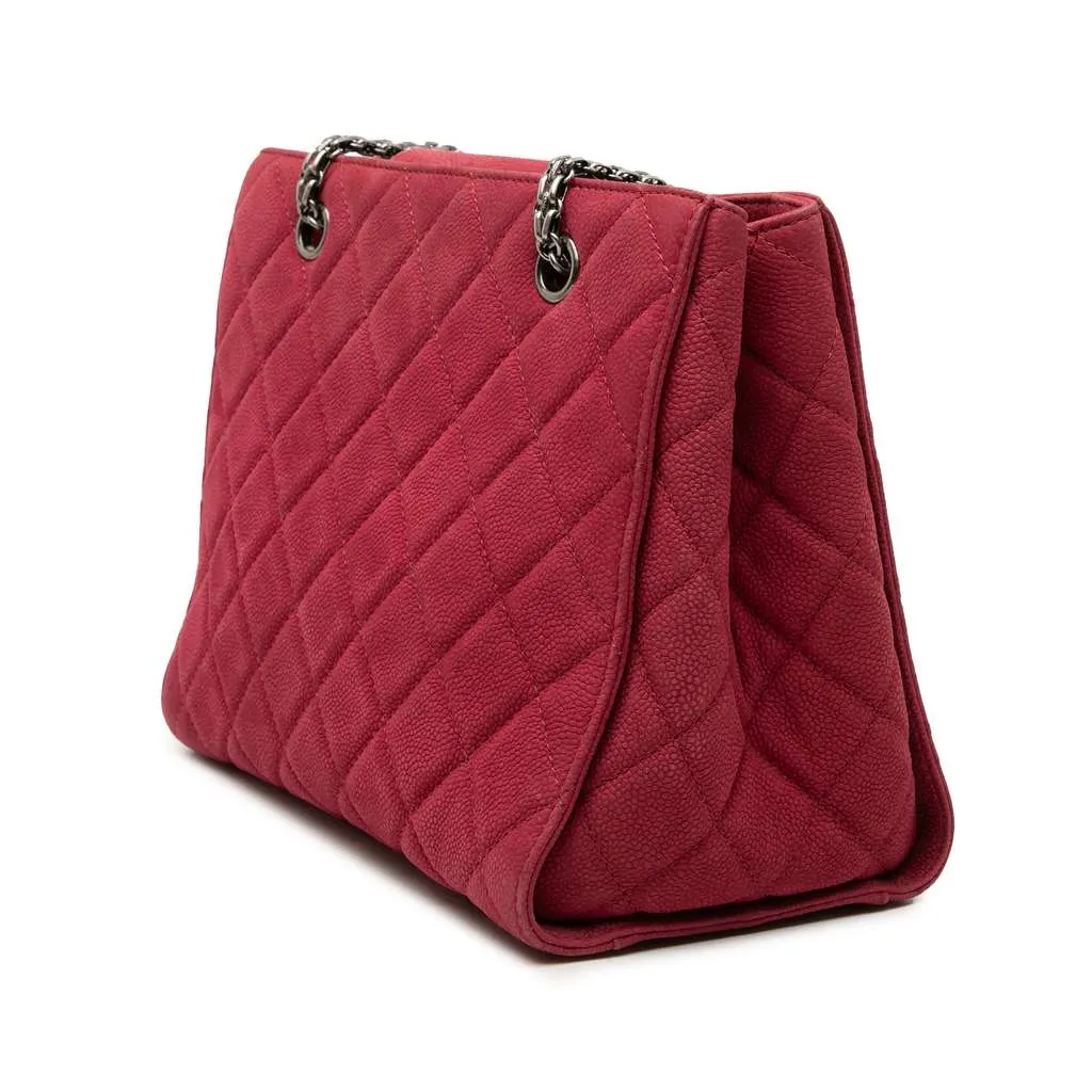 Chanel Quilted Caviar Reissue 2.55 Tote Red Leather Very good - Back View
