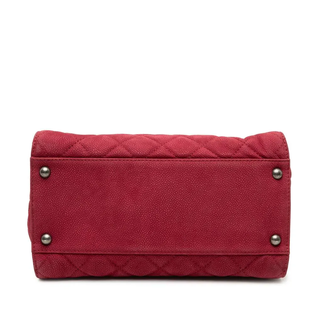 Chanel Quilted Caviar Reissue 2.55 Tote Red Leather Very good - Inside View