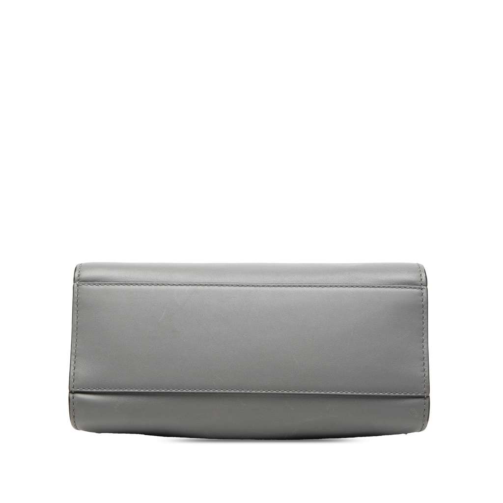 Gucci Mini Leather Bamboo Web Nymphaea Grey Leather Never worn - Inside View