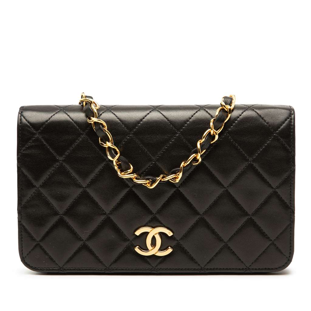 Chanel CC Quilted Lambskin Full Flap Wallet on Chain