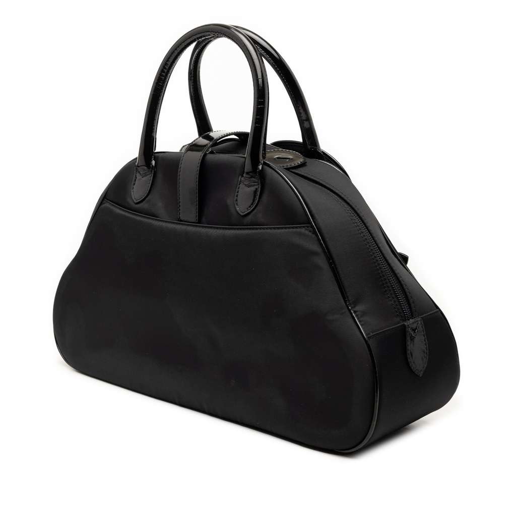 Dior Nylon Double Saddle Bowler Bag Black Never worn - Back View