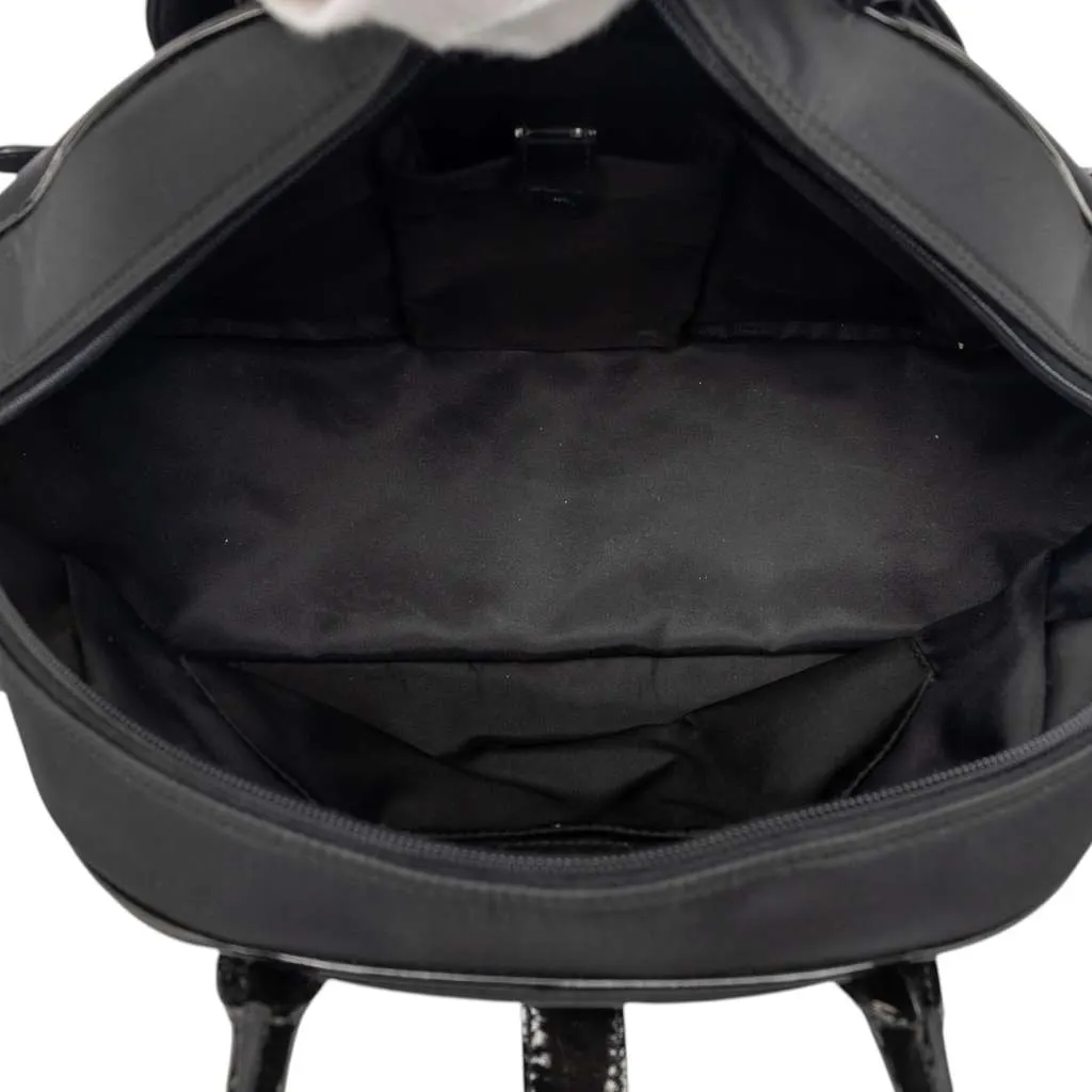 Dior Nylon Double Saddle Bowler Bag Black Very good - Model View
