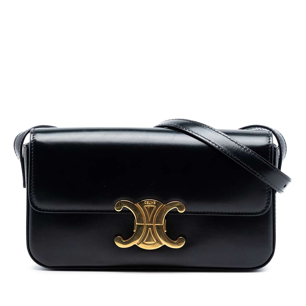 Celine Shiny Calfskin Claude Shoulder Bag