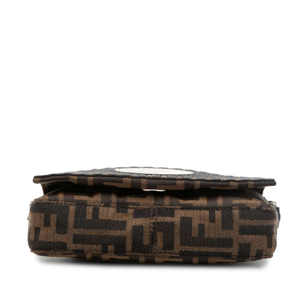 Fendi Zucca Canvas Selleria Crossbody Brown Canvas Very good condition - Inside View