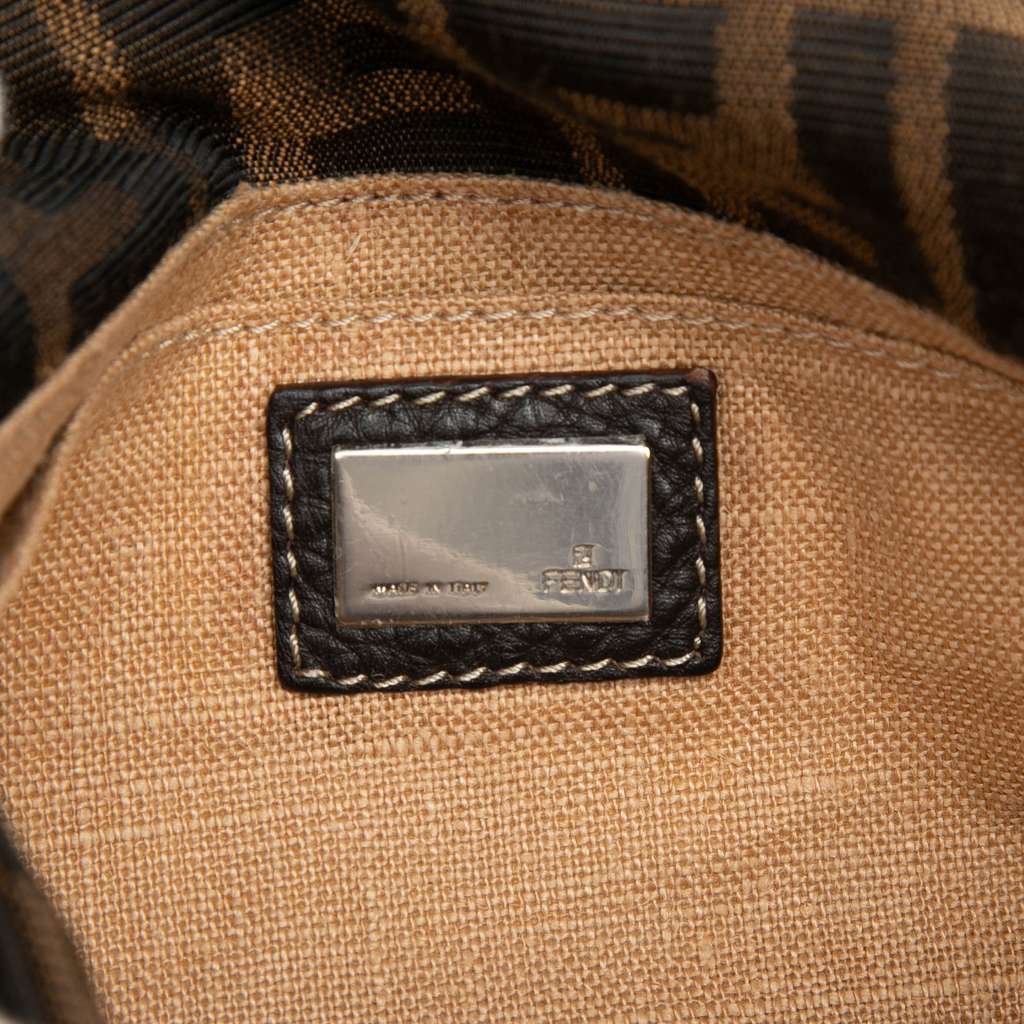 Fendi Zucca Canvas Selleria Crossbody Brown Canvas Very good condition - Box View