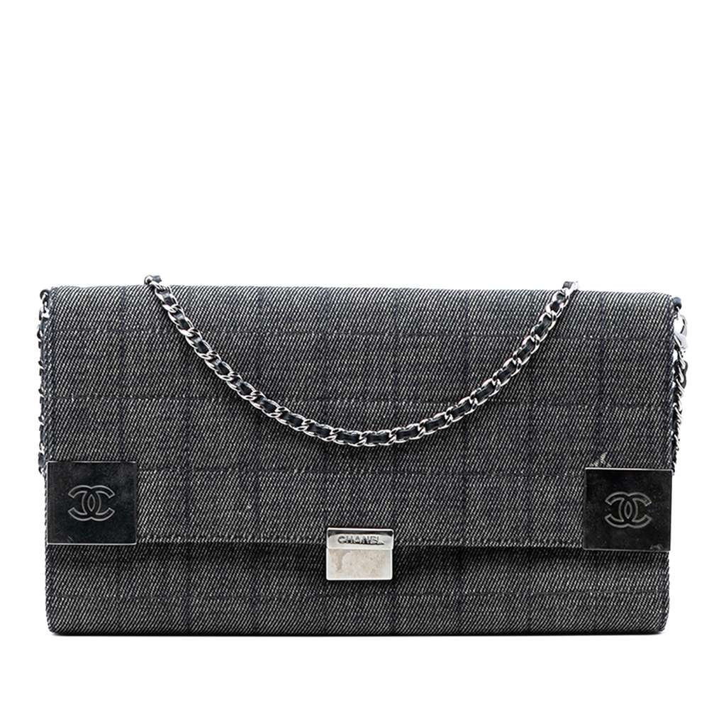 Chanel CC Chocolate Bar Denim Flap