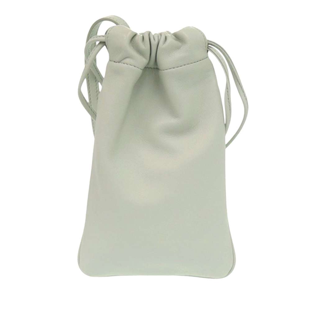 Celine Calfskin Cuir Triomphe Phone Pouch Green Leather Very good condition - Inside View