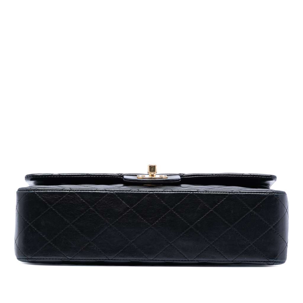 Chanel Medium Classic Lambskin Double Flap Black Leather Very good condition - Inside View