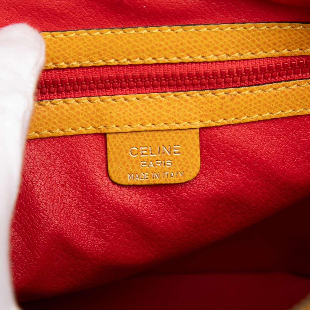 Celine Leather Dome Satchel Yellow Leather Very good condition - Box View