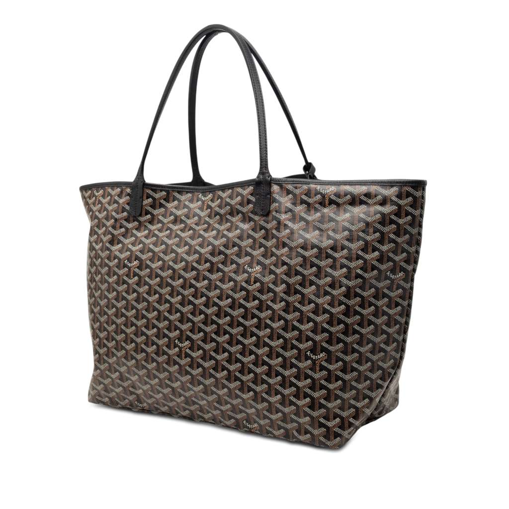 Goyard Goyardine Saint Louis GM Black Canvas Very good condition - Back View