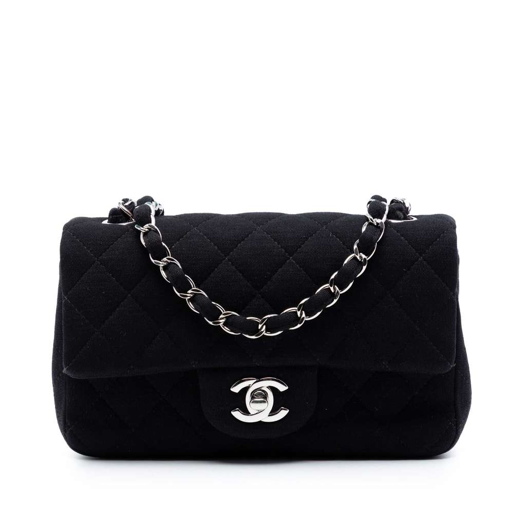 Chanel Mini Rectangular Classic Jersey Single Flap