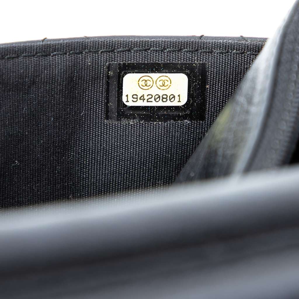 Chanel CC Lambskin Wild Stitch Wallet on Chain Black Leather Very good condition - Box View