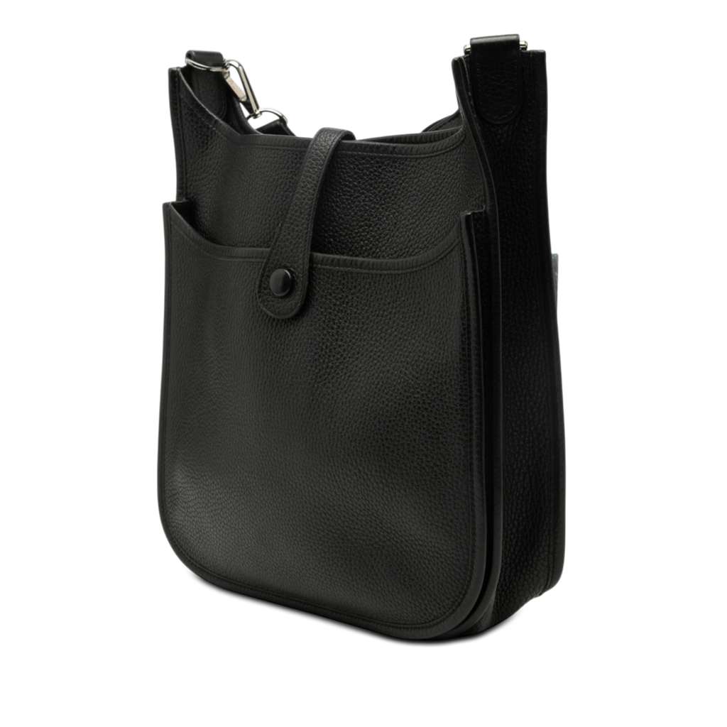 Hermès Togo Evelyne II PM Black Leather Very good condition - Back View