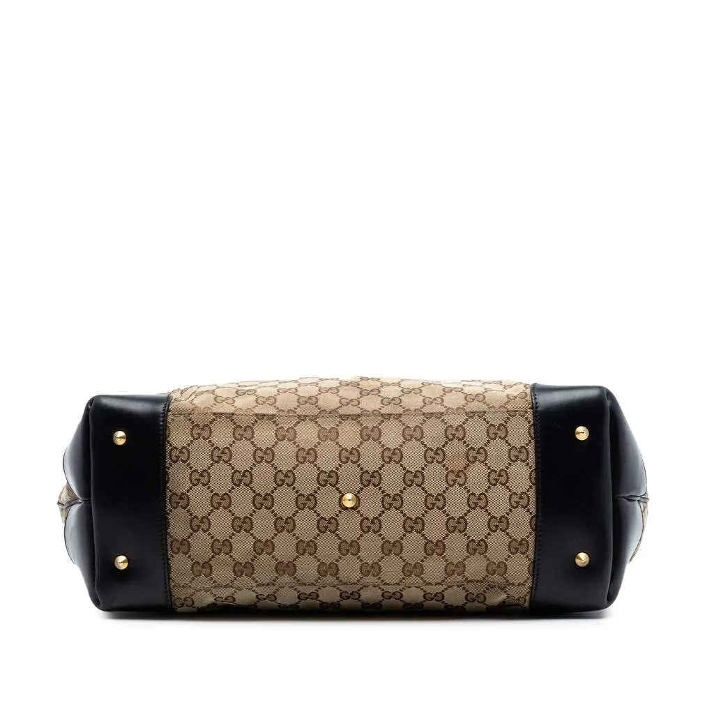 Gucci GG Canvas Patti Studed Hobo Beige Canvas Very good - Inside View