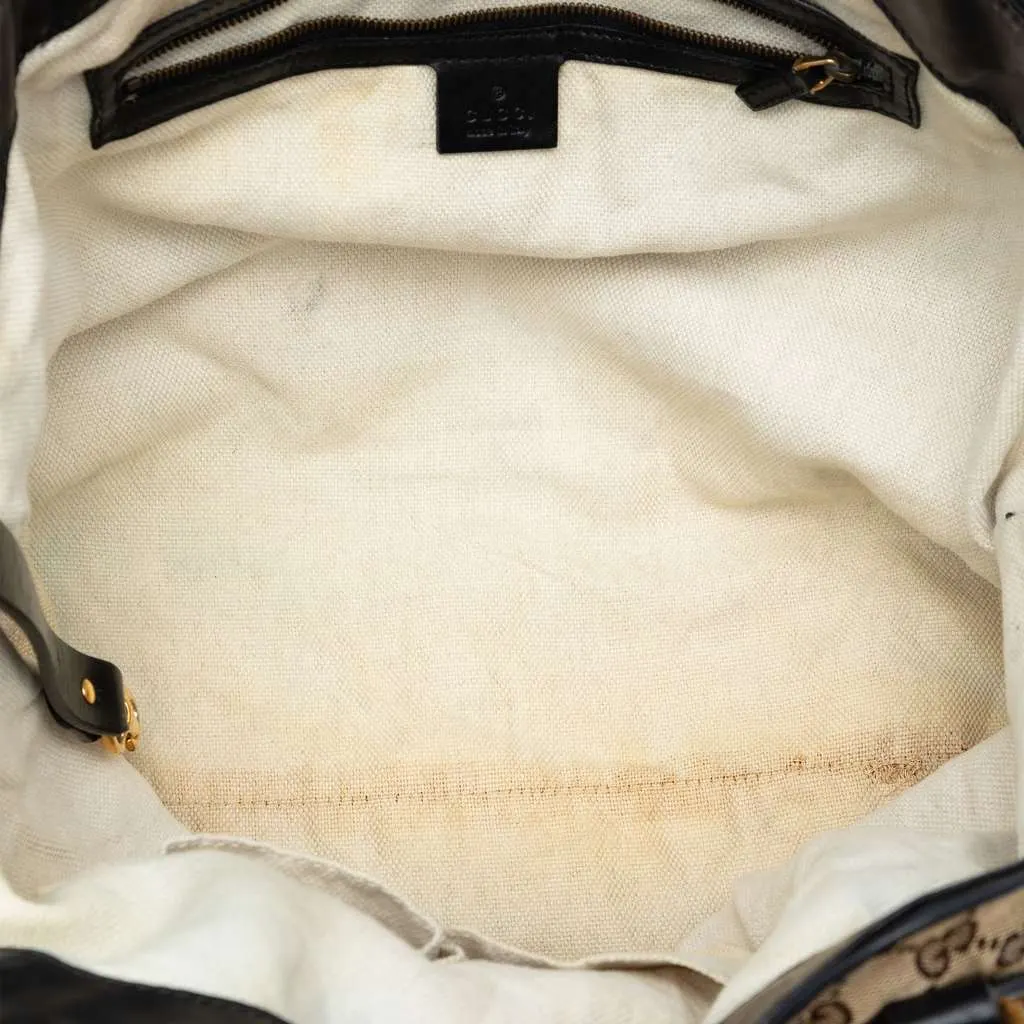 Gucci GG Canvas Patti Studed Hobo Beige Canvas Very good - Model View