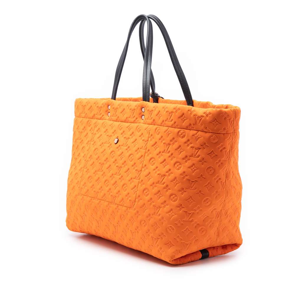 Louis Vuitton Monogram Embossed Neoprene Scuba MM Orange Polyester Very good condition - Back View