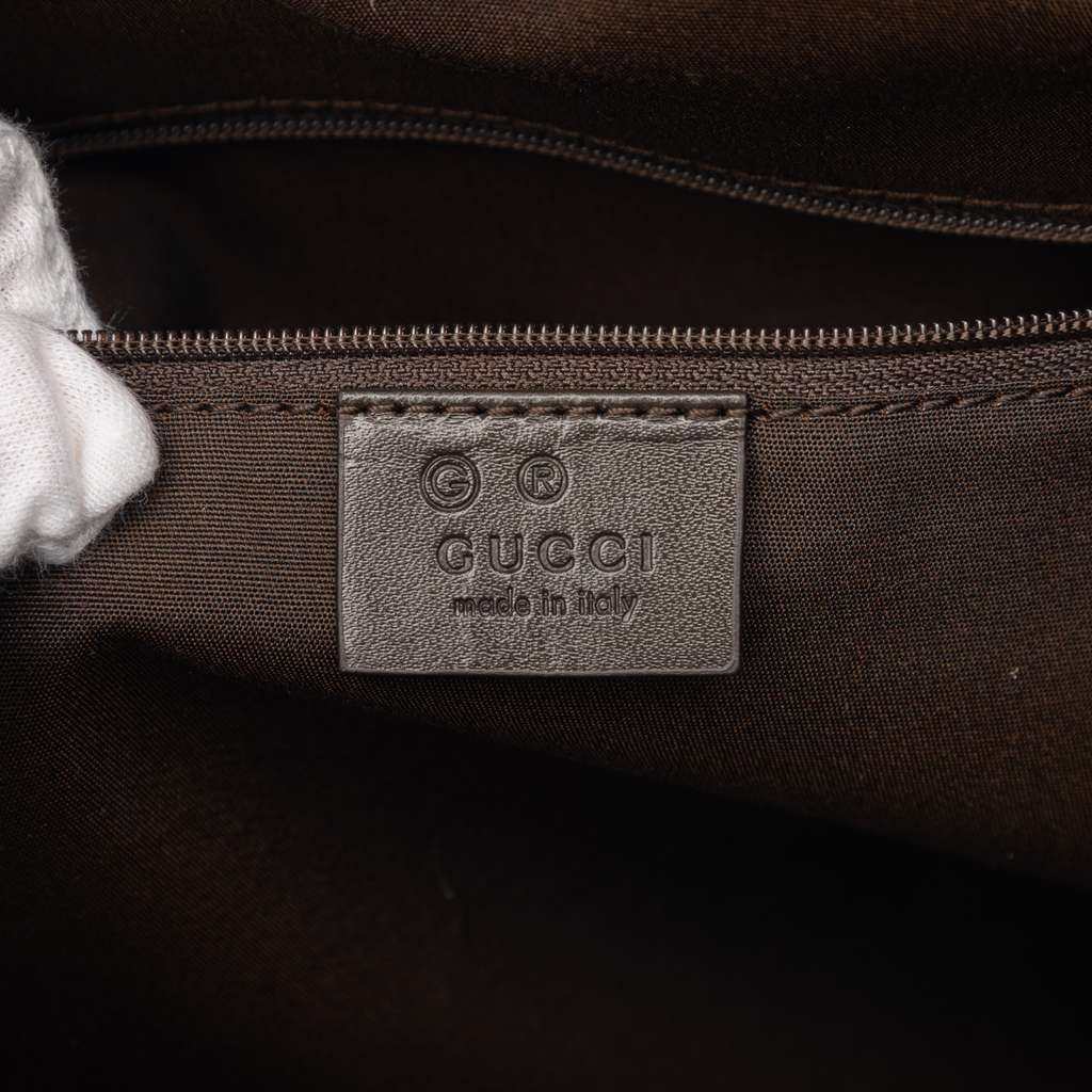 Gucci GG Nylon Full Moon Tote Brown Very good condition - Box View