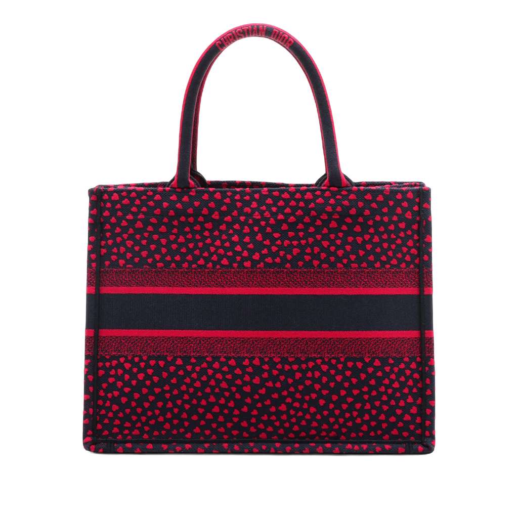 Dior Medium Canvas Pop Hearts I Love Paris Book Tote Red Canvas Very good condition - Back View