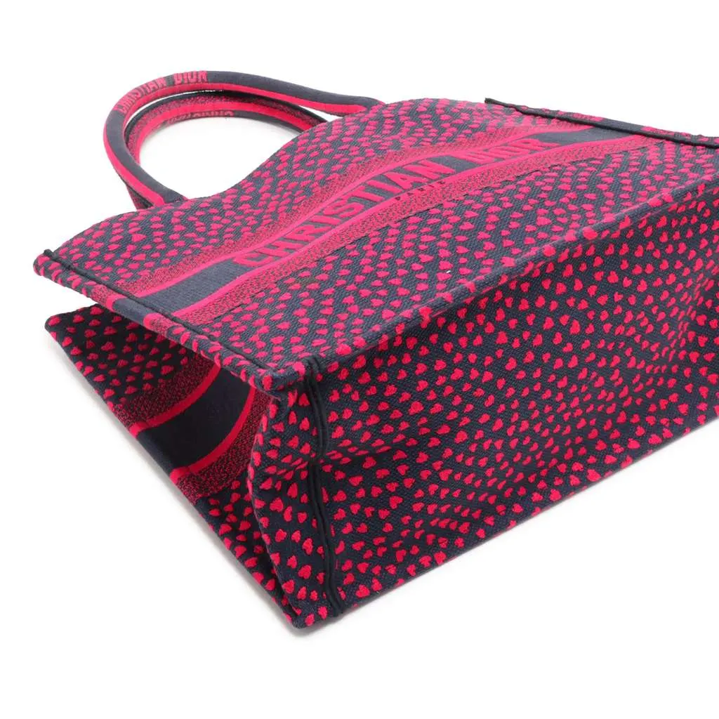 Dior Medium Canvas Pop Hearts I Love Paris Book Tote Red Canvas Very good - Box View