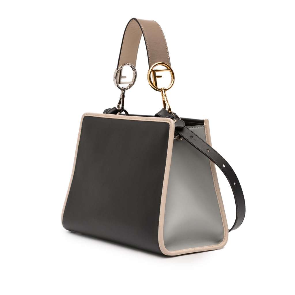 Fendi Small Leather Runaway Satchel Blue Leather Very good condition - Back View