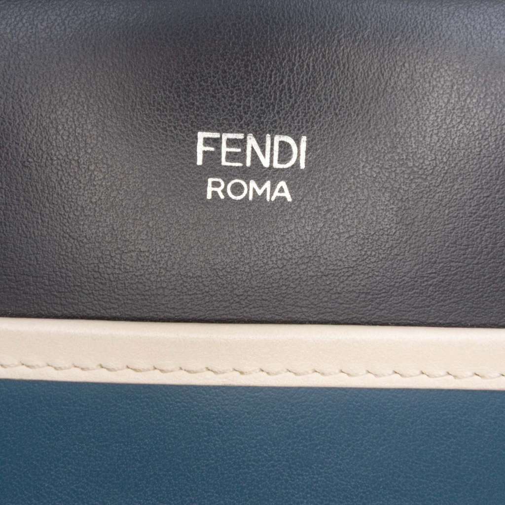 Fendi Small Leather Runaway Satchel Blue Leather Very good condition - Box View