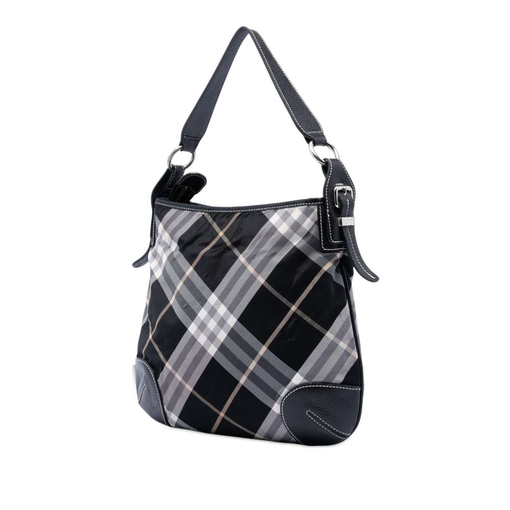 Burberry Supernova Check Canvas Hobo Black Canvas Very good condition - Back View