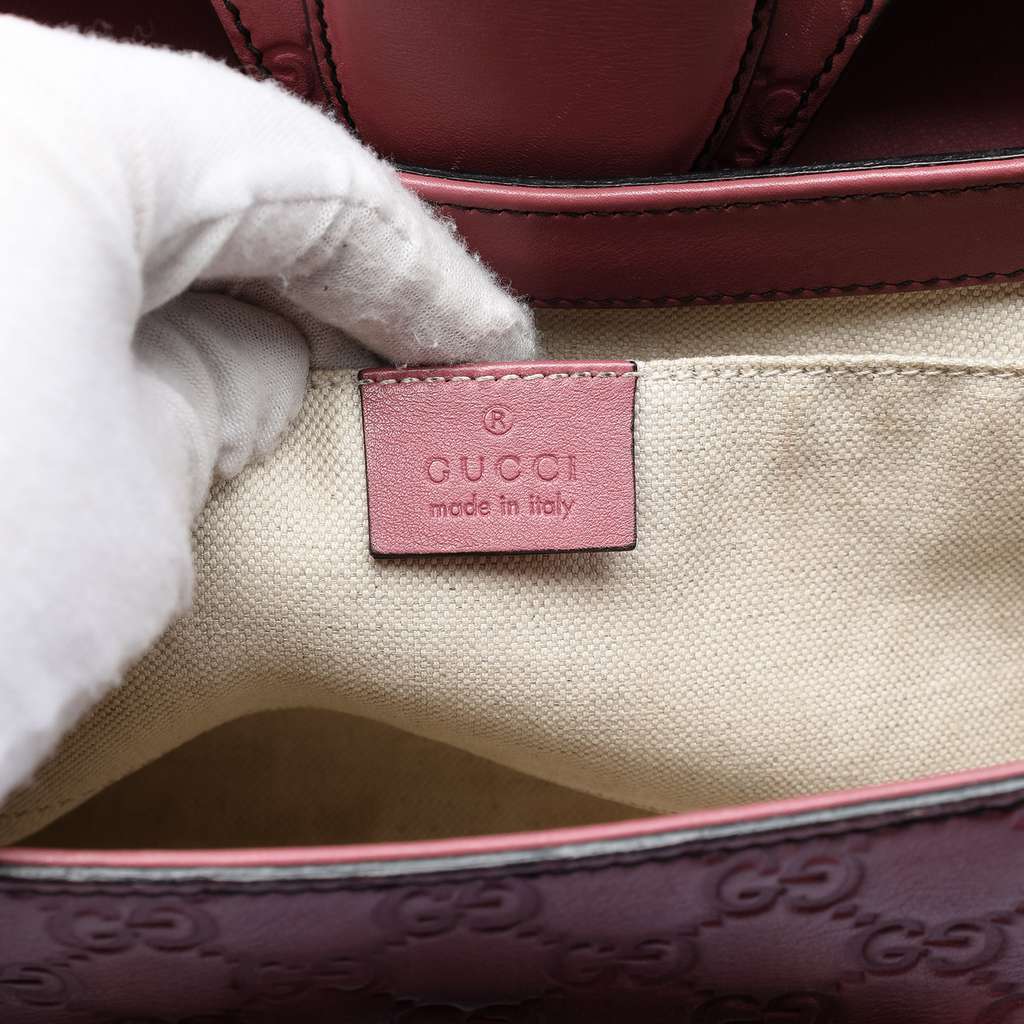 Gucci Medium Guccissima Emily Shoulder Bag Pink Leather Very good condition - Box View