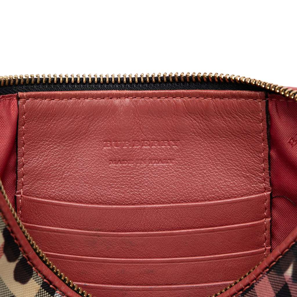 Burberry Haymarket Check Peony Rose Crossbody Beige Canvas Very good condition - Box View