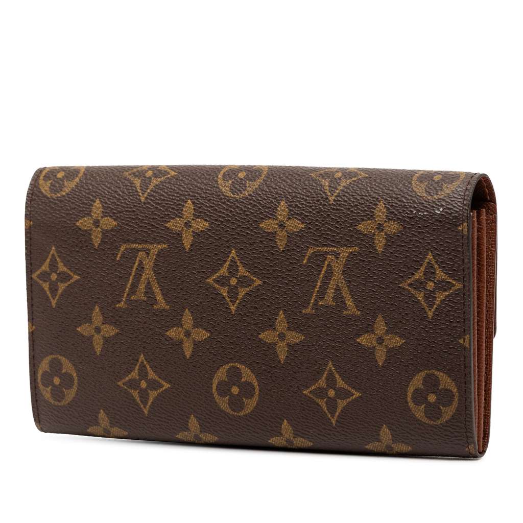Louis Vuitton Monogram Sarah Long Wallet Brown Very good condition - Back View