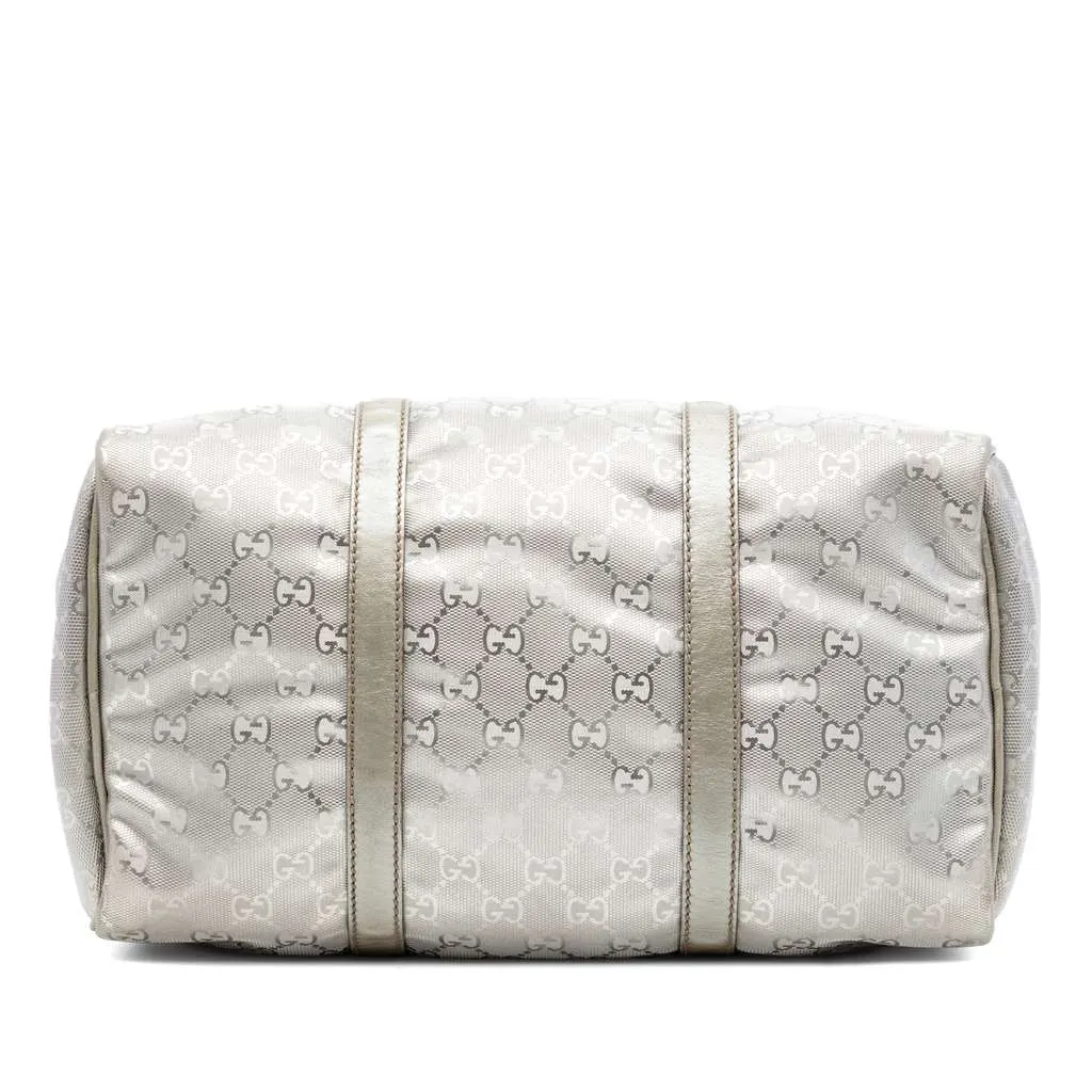 Gucci Medium GG Imprime Joy Boston Bag Silver Canvas Very good - Inside View