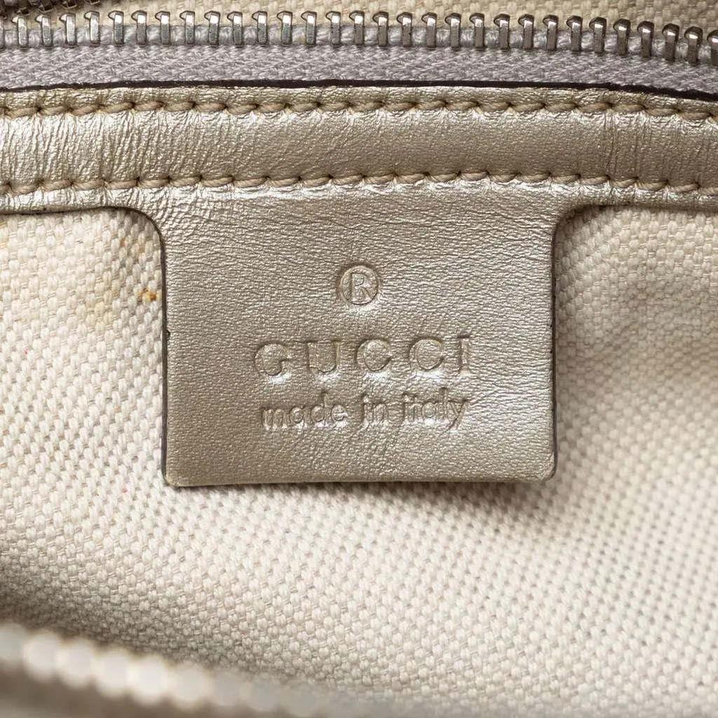 Gucci Medium GG Imprime Joy Boston Bag Silver Canvas Very good - Box View
