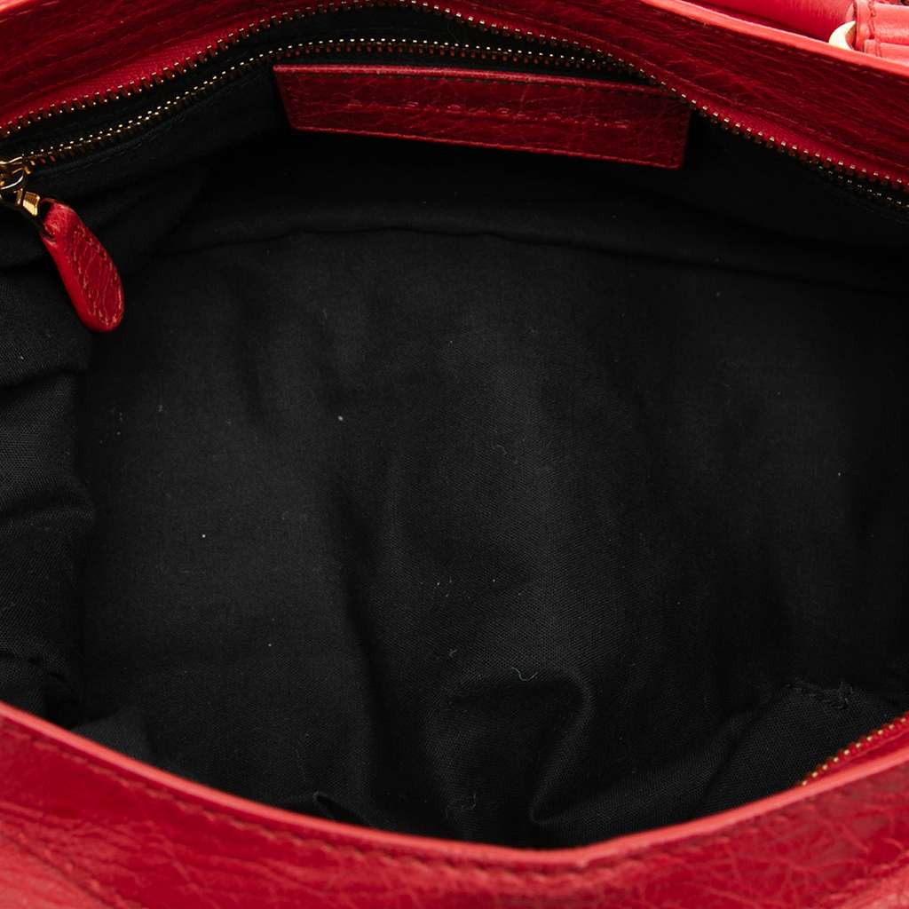 Balenciaga Lambskin Motocross City Giant 12 Satchel Red Leather Very good condition - Model View