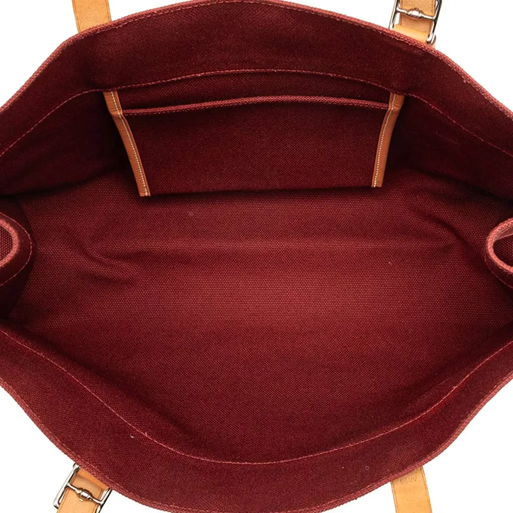 Hermès Toile Etriviere Elan Tote Red Canvas Very good - Model View
