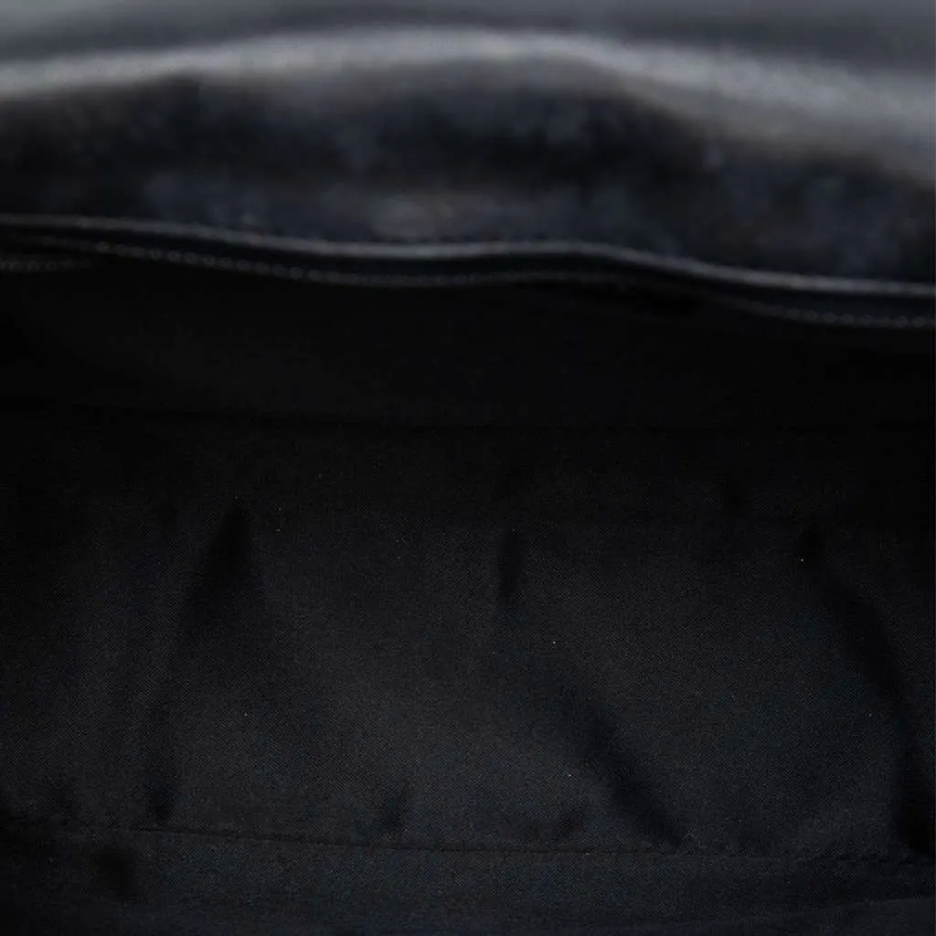 Chanel Jumbo Classic Sequins Single Flap Black Leather Very good - Model View