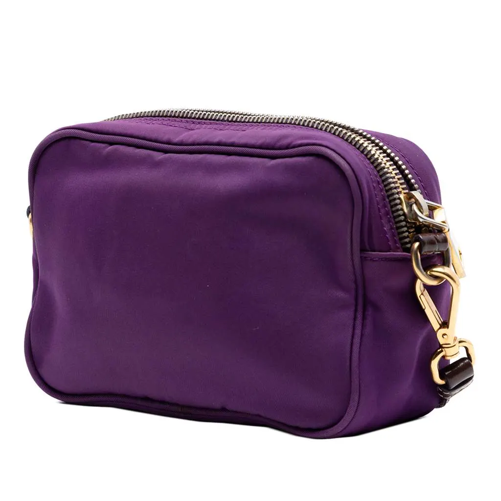 Prada Tessuto Pietre Camera Bag Purple Very good - Back View