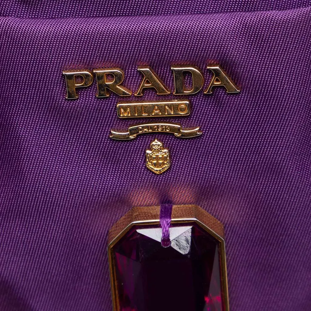 Prada Tessuto Pietre Camera Bag Purple Very good - Box View