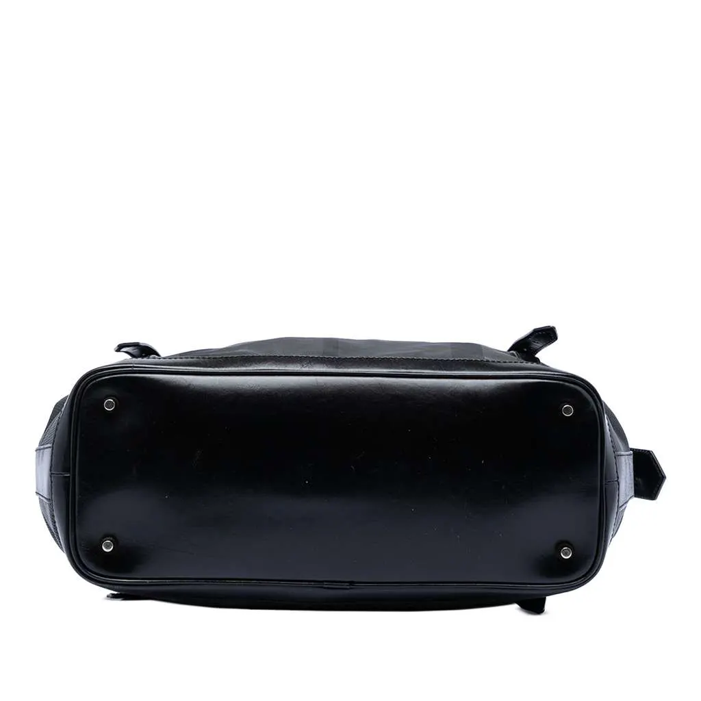 Burberry Beat Check Nylon Ellers Satchel Black Very good - Inside View
